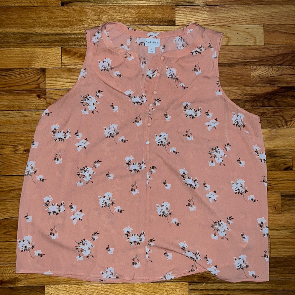 Ava & Viv Sleeveless Blouse Size 1X